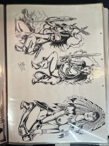Rare vintage 90s tattoo flash - rare,