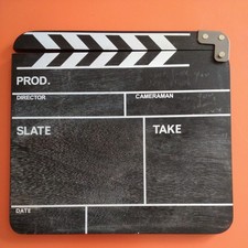 Vintage Retro Ben de Lisi Film Movie Clapper Board Chalkboard Memo Wood Quirky