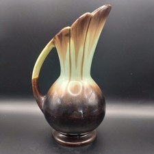 Vintage 1960s West Germany JASBA Mint Chocolate Pottery Jug Vase 287/20 VGC