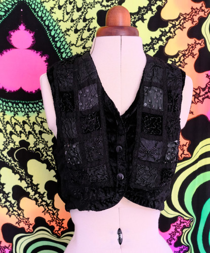 Vintage 1970s velvet - , waistcoat