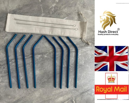 Metal straws reusable - reusable, rainbow