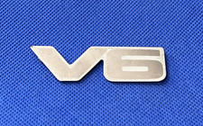 V6 - VINTAGE CAR BADGE / EMBLEM - 68 X 20 MM