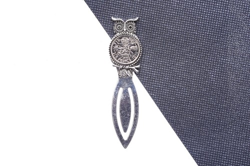 Lucky sixpence bookmark - lucky,
