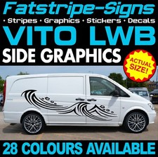 to fit MERCEDES VITO LWB GRAPHICS STICKERS STRIPES DECALS CAMPER DAY RACE VAN