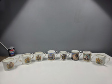 8 x AYNSLEY Commemorative Mugs