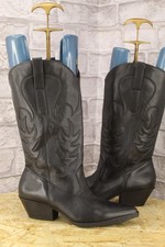 BLACK FAUX LEATHER PULL ON