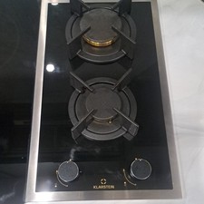 Gas Hob 30 cm 2 Burner Glass Ceramic Double Gas Cooker Hob Black Gas Burner Hob 