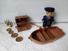 Sylvanian Families Captain Horatio Seadog Row Boat Treasure Chest Vintage