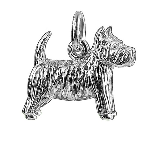 Sterling silver scottie dog - sterling,