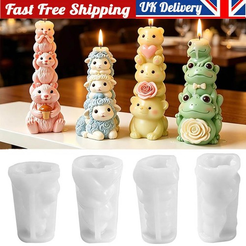 Stacked animal silicone mold - stacked,