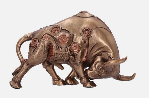 Steampunk bull ornament - bull, –
