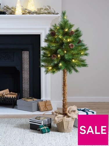 4ft lit parasol christmas - lit, tree