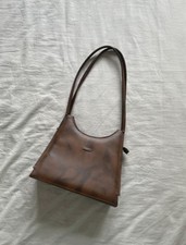 Miss Sixty Brown Vintage Y2K Faux Leather Trendy Collectible Shoulder Bag, New