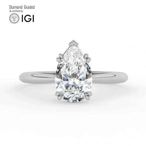 Pear diamond engagement ring - diamond,