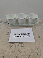 ZESTIGREENS Herb Pot Planter Set with Tray for Indoor Garden or Outdoor (READ)