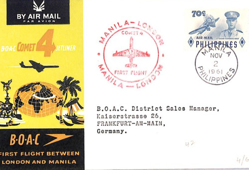 Philippines air mail cover - philippines,