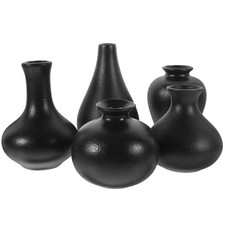 5pcs Ceramic Mini Vase Compact Flower Vase Creative Desktop Mini Ceramic Vase