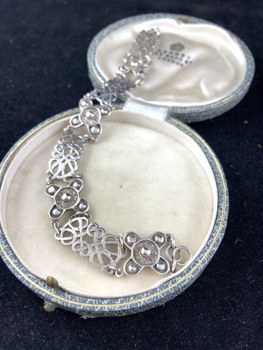 Vintage silver celtic bracelet - vintage,