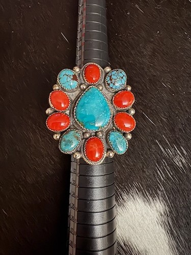 Turquoise coral cabochons - turquoise,