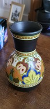 Vintage Gouda Ceramic 7 inch Hand Painted Vase