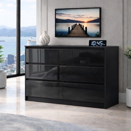 Black high gloss chest - gloss, of