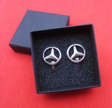 Vintage Mercedes 925 Silver Cuff Links & New Box - Excellent Condition