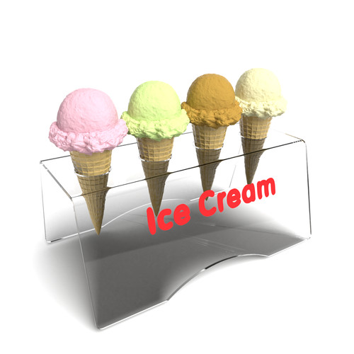 Ice cream cone stand holder - ice,