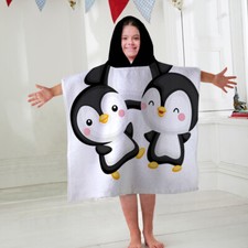 Kids Hooded Towel Poncho Cute