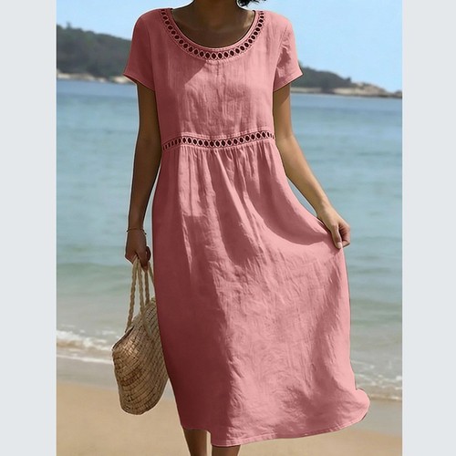 Women neck linen cotton - o,