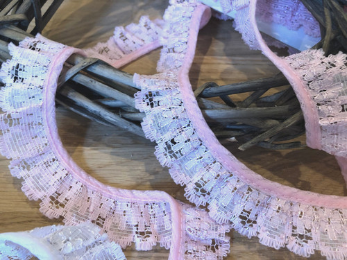 Gathered frilled lace baby - gathered,