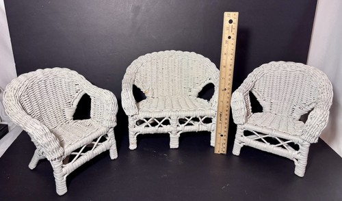 Set white wicker doll - 3, or