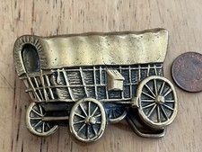 BBB Baron belt buckle 6091 Horse Cart Buckle Solid brass 1979 Heavy