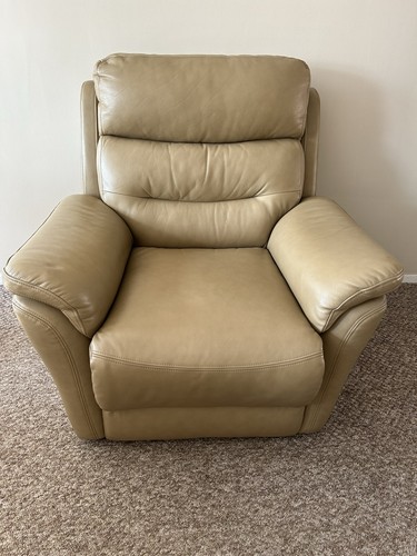 Beige real leather electric - leather,