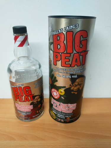 Empty big peat islay whisky - peat,