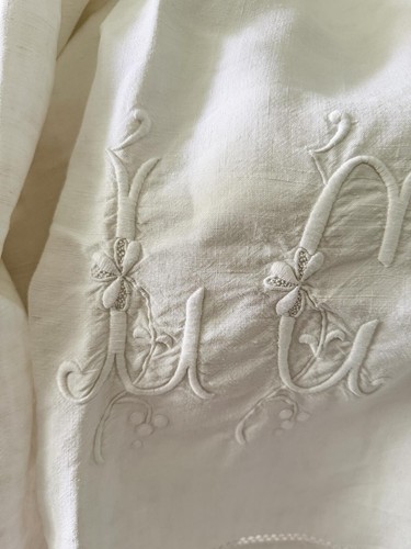 Antique french fine linen - french,