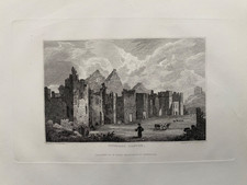 1830 Antique Print; Tutbury