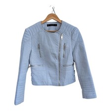 Zara Light Blue Faux Leather