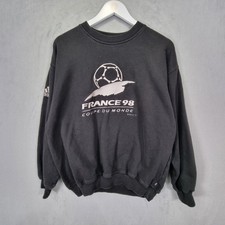 Vintage Adidas France 1998 Fifa World Cup Sweatshirt Mens Small Black Dated 1994