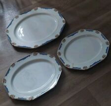 Three 1930s Woods Ivory Ware Serving Platters Decorated With Floral Garlands