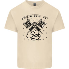 Addicted to Ink Tattoo Artist Mens Cotton T-Shirt Tee Top