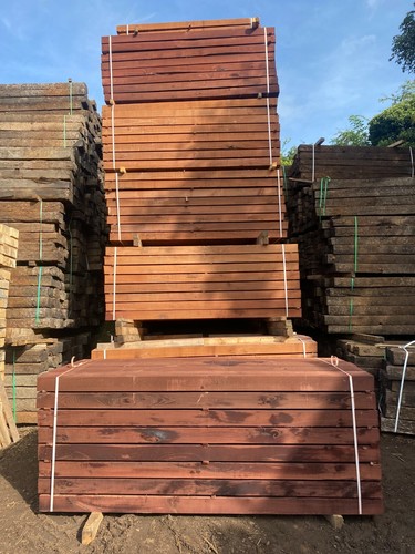 New brown treated hardwood - new,