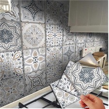48 Grey Tile Stickers Mosaic