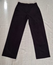 M&S Trousers Black Cotton Rich