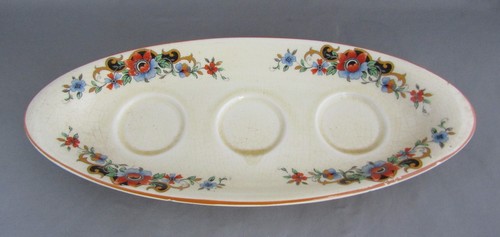 Vintage ceramic oval - ceramic, floral