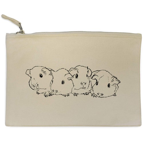 Baby guinea pigs canvas zip - canvas,