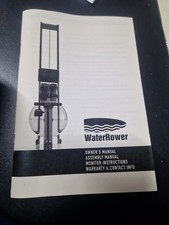 WaterRower Original Series British Oak Rowing Machine ORIGINAL INSTRUCTIONS