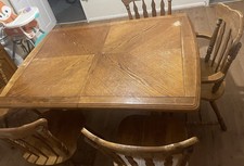 Harvey’s 90’s Large Extendable dining Table 6 Chairs And Cabinet Set Needs TLC