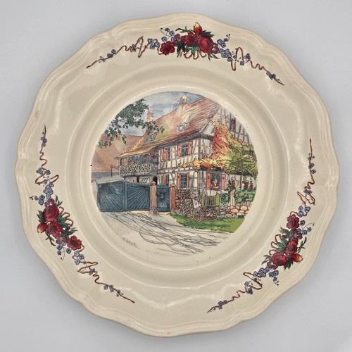 Sarreguemines obernai plate - sarreguemines, la