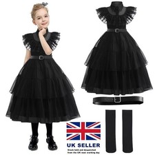 Gothic Dress Kids Princess Costume Fancy Dress For Girls Princess Dress 4-6 yrs