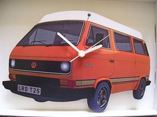 Orange T25 Design Classic VW Camper Van Wall Clock.New & Boxed